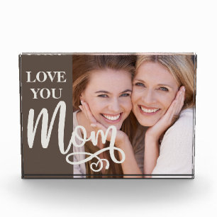 Love You Mom Custom Photo Block