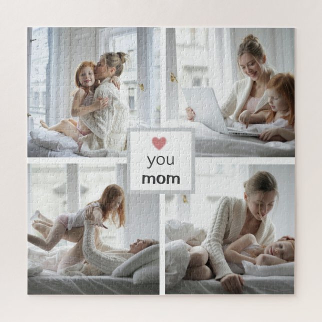 Love You Mom – Custom Photo Puzzle for Mothers Day (Vertical)