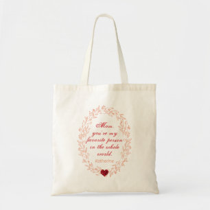 Love You Mom Cute Retro Vintage Mothers Day Tote Bag