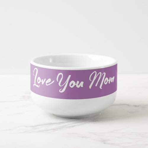 Love you Mom Cute Stylish Lilac Color Coffee Mug