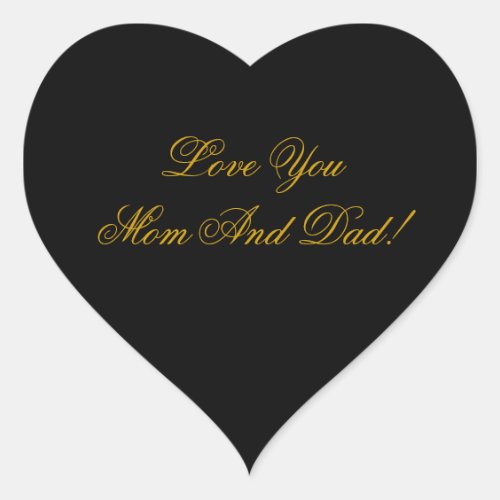 LOVE YOU MOM DAD HEART STICKER