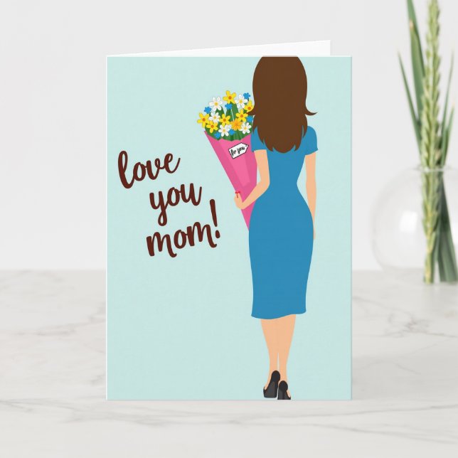 Love You Mom Flowers Gift Card (Front)
