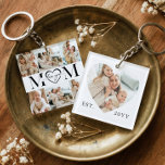 Love You Mom Heart Photo Collage Keepsake Gift Keychain<br><div class="desc">Celebrate Mom with a heartfelt keepsake she can carry everywhere. This personalized “Love You Always Mom” photo keychain features space for six cherished photos arranged in a stylish frame, with a unique open area in the center to showcase the elegant typography of your special message: “Love You Always MOM.” The...</div>