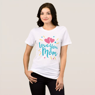 Love You Mom - Heartfelt Typography Design T-Shirt Tri-Blend Shirt