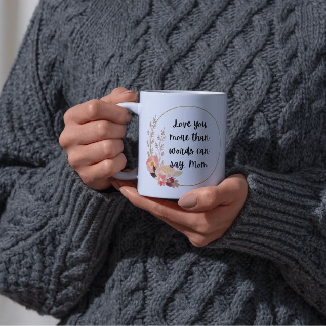 Love you Mom Modern Cute Mothers day Mug (Creator Uploaded)