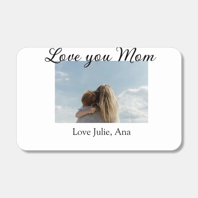 love you mom mothers day add photo name simple matchboxes (Front)