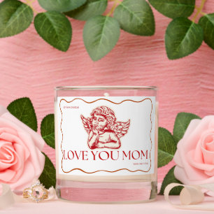 'Love You Mom' Mother's Day Birthday Gift Angel Scented Candle