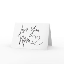 Love You Mom Mother's Day Card