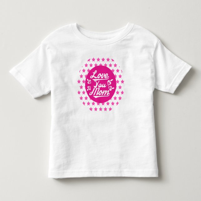 Love You Mom - Mother's Day Circle Design-11096 Toddler T-shirt (Front)
