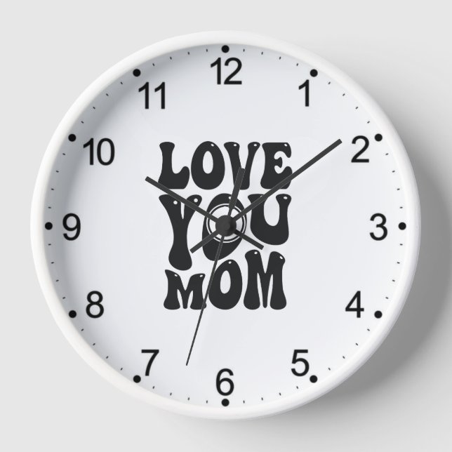 Love You Mom Mother's Day Design-51727 Clock (Front)