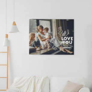 Love You Mom   Mother's Day Photo Canvas Print