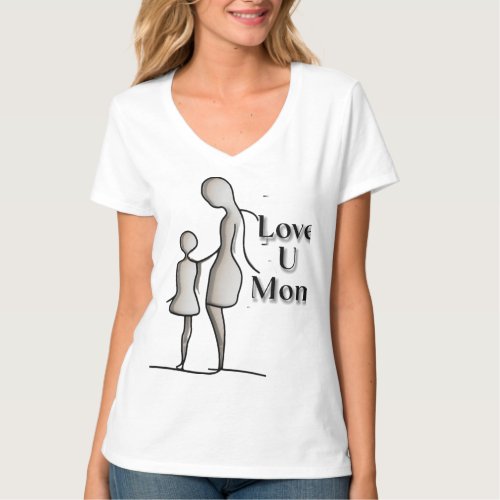 Love you mom mothers day  T_Shirt