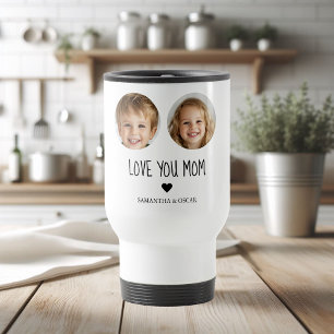 Love you MOM Personalized Face Photo Travel Mug