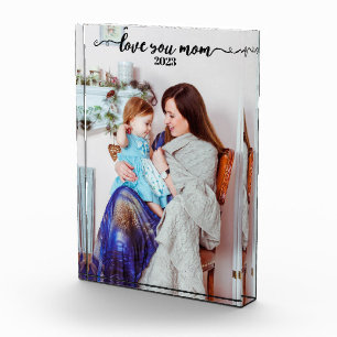 Love You Mom Photo Block