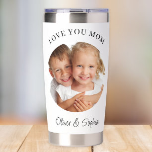 Love You Mom Photo Mother's Day Insulated Tumbler