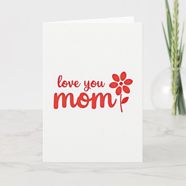Love You Mom Simple Gift Card (Front)