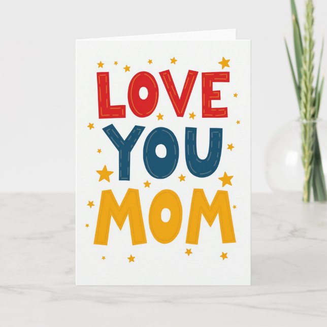Love You Mom Stars Art Card (Front)