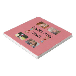 Love You, Mom Treasured Moments Modern Font 4 phot Trivet