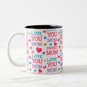 Love you Mom Two-Tone Coffee Mug