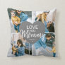 Love You 'Mommy' Custom Photo Collage Heart Throw Pillow