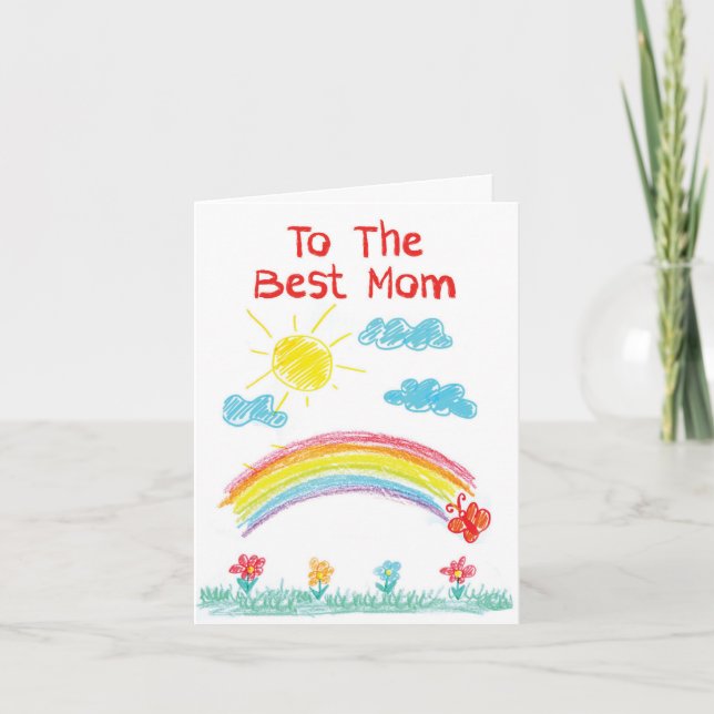 Love You Mommy-Rainbow - Birthday Mother Card (Front)