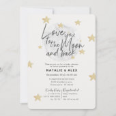 Love You Moon & Back Boy Baby Shower Invitation (Front)