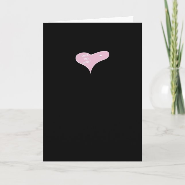 Love You More Blue Modern Look  Card (Front)