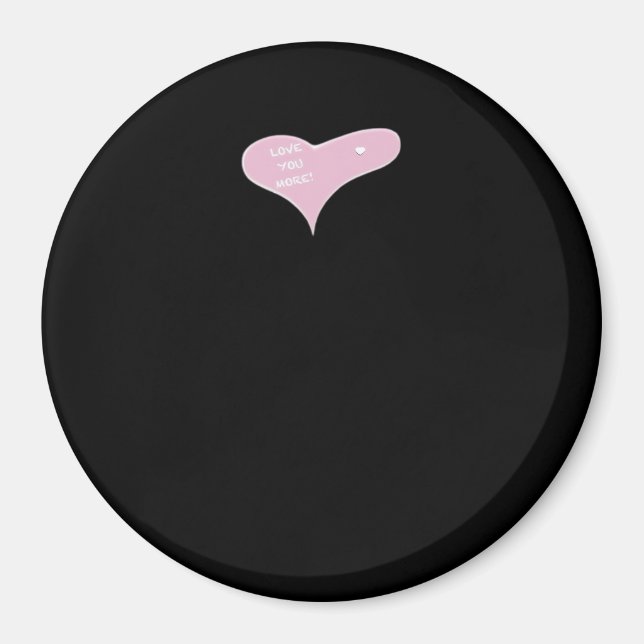 Love You More Blue Modern Look  Magnet (Front)
