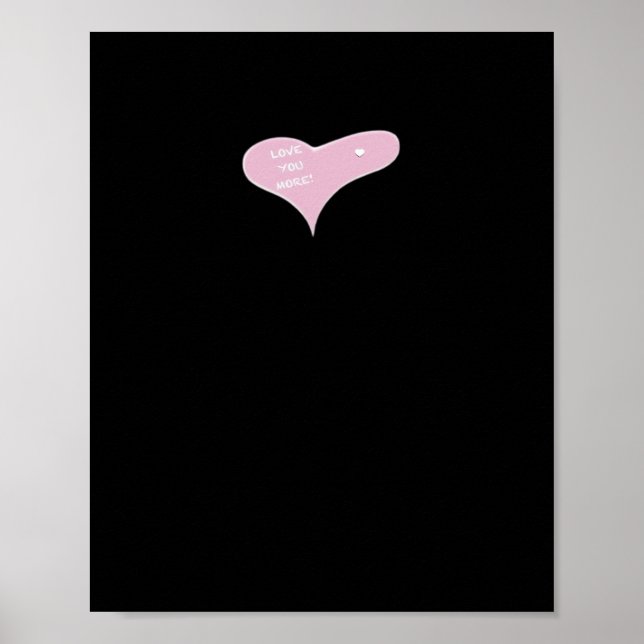 Love You More Blue Modern Look  Poster (Front)