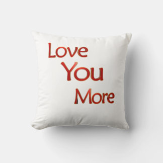 Love You More Elegant Love Design  Throw Pillow