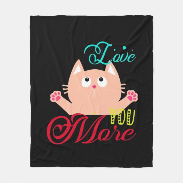 Love You More Elegant Style  Fleece Blanket (Front)