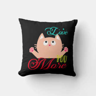 Love You More Elegant Style  Throw Pillow