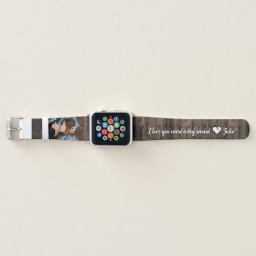 Love You More Every Second  Add Your Photo Apple Watch Band