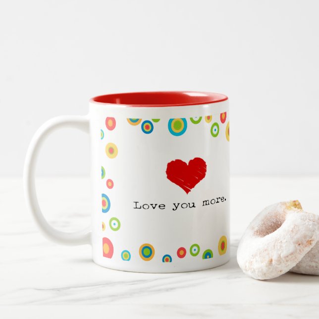 Love You More Graphic Mug (With Donut)