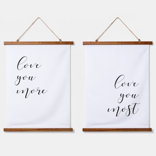 Love you more Love you most elegant above bed Hanging Tapestry