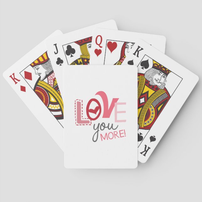 Love You More Poker Cards (Back)