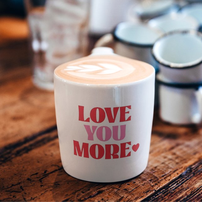 Love You More Retro Valentine  Espresso Cup (Creator Uploaded)
