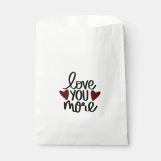 Love You More Sincere Minimal Design Favor Bag