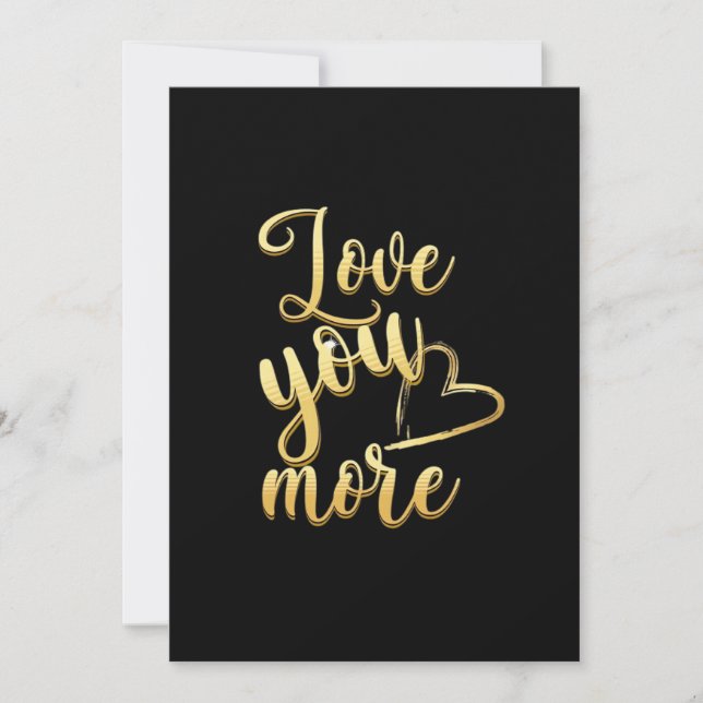 Love You More Soft Modern Style  Holiday Card (Front)