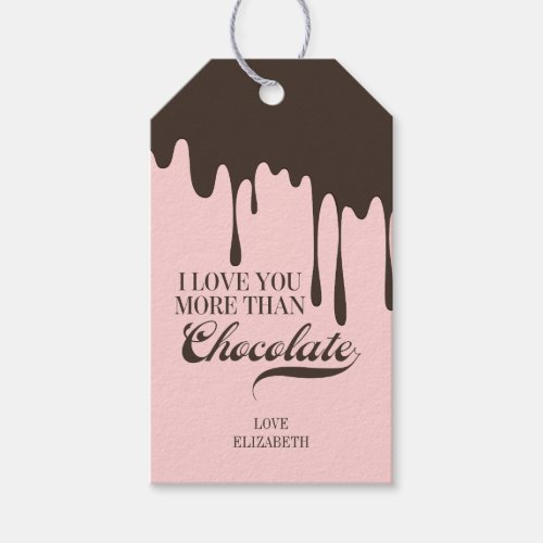 Love You More Than Chocolate Valentine Gift Tags