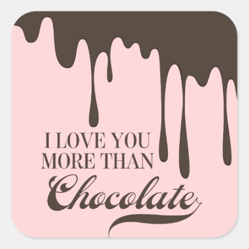 Love You More Than Chocolate Valentine Sticker