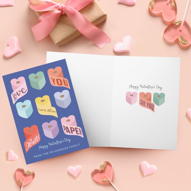 Love You More Than Toilet Paper Valentine Candy Card (Love You More Than Toilet Paper Valentine Candy Card)