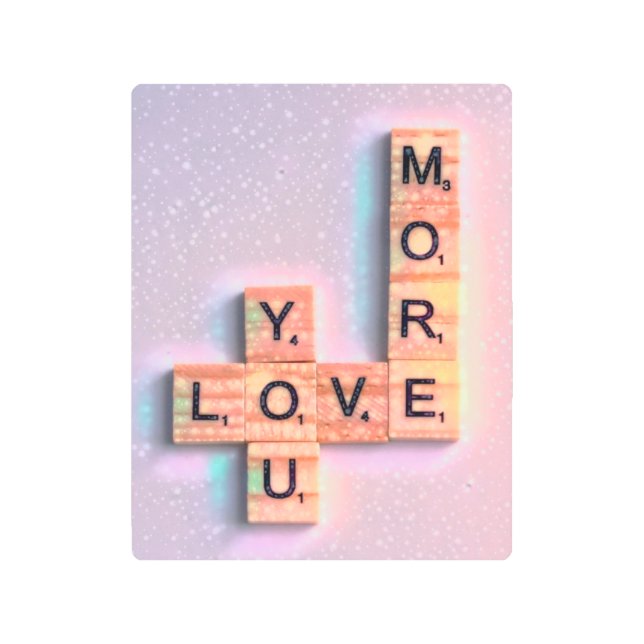 Love You More Tiles Metal Wall Art (Front)