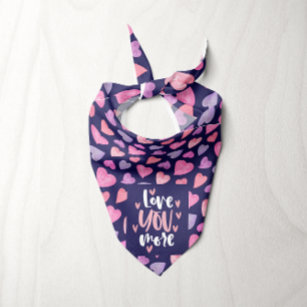 Love you more Valentine's Bandana for dogs