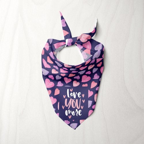 Love you more Valentines Bandana for dogs