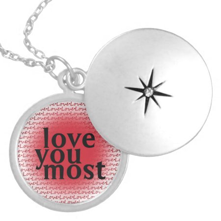 Love You Most Locket Necklace