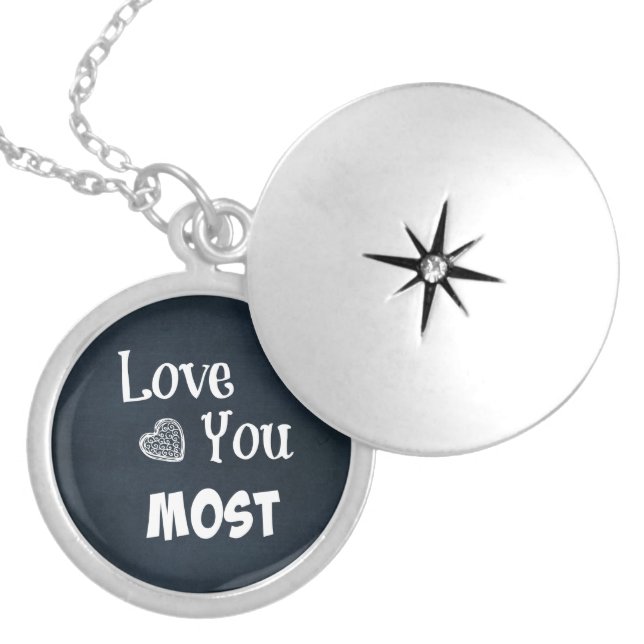Love You Most Locket Necklace (Front)