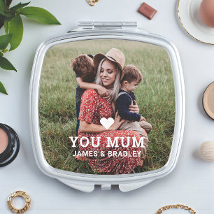 Love You Mum Custom Photo Mother's Day Gift Compact Mirror
