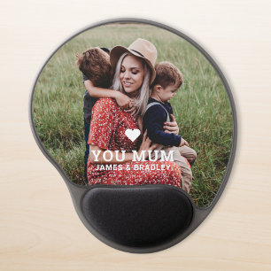 Love You Mum Heart Photo Mother's Day Gel Mouse Pad