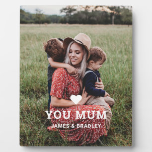 Love You Mum Personalized Family Photo Gift Plaque